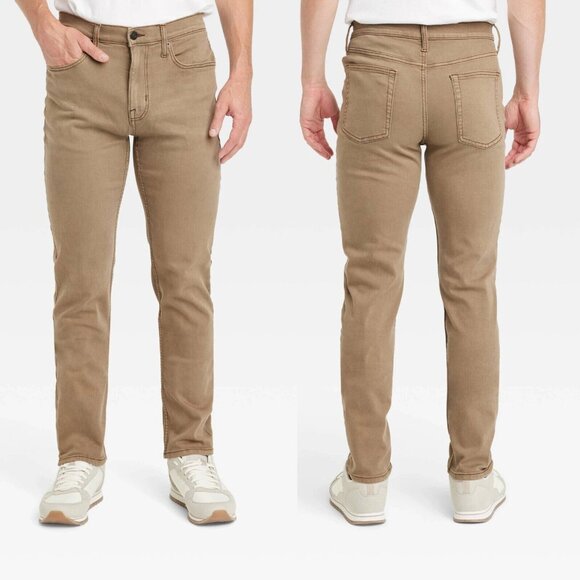 40x30 - Mens Comfort Wear Slim Fit Jeans - Goodfellow Co - Beige - Picture 1 of 5